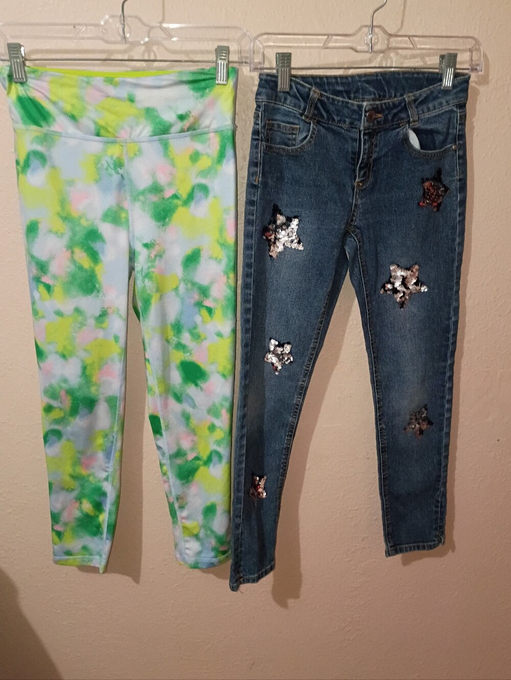 Girls Size 12 Total Girl Jeans and Size Large Ideology Leggings